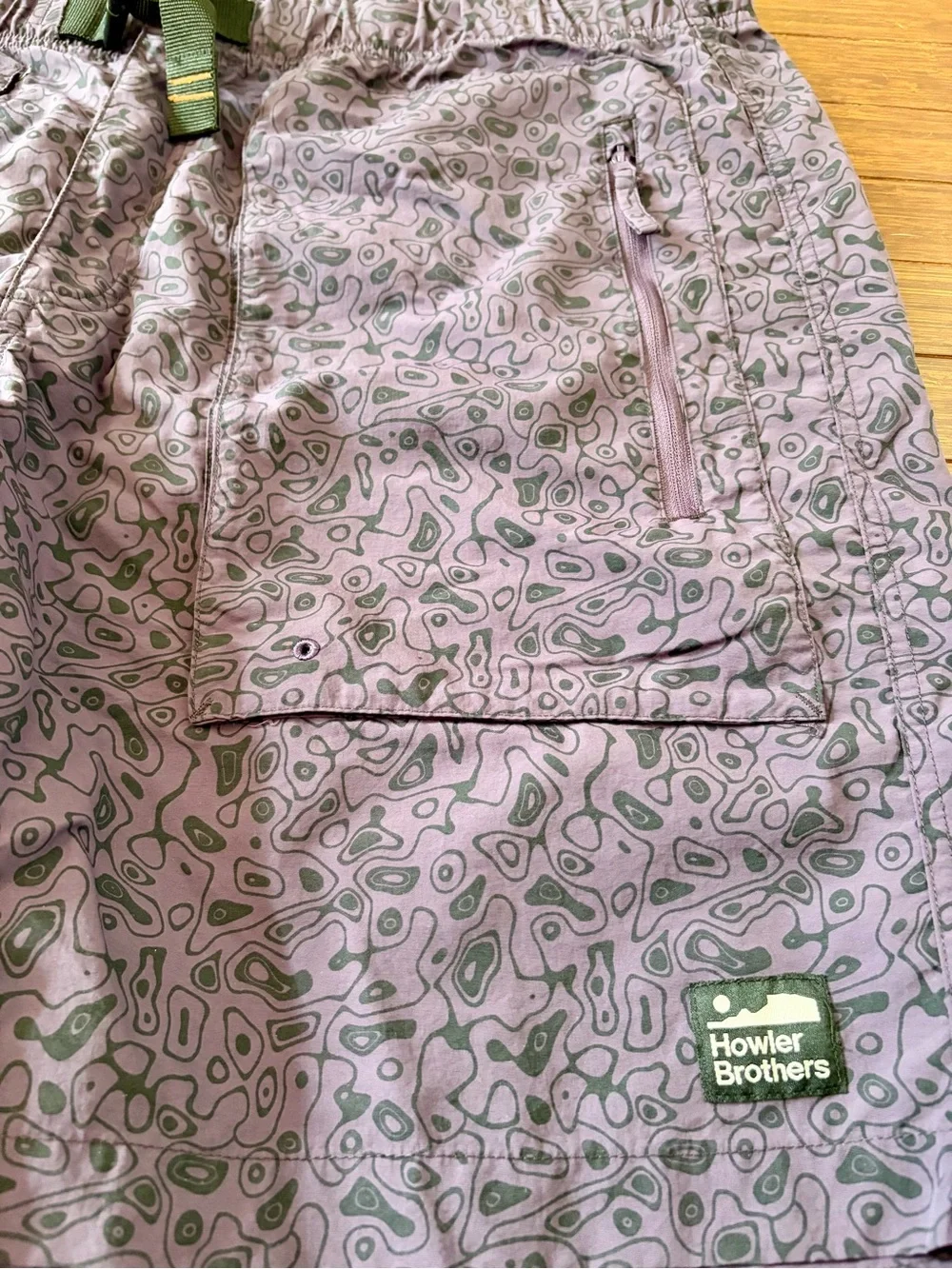 Howlers Bros Shorts Mens 38 Purple Penernales Cargo Hiking Belted 8